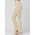 Bootcut - Beige Nude Women's Stretch Dress Pants - Wear to Work - Ponte Treggings