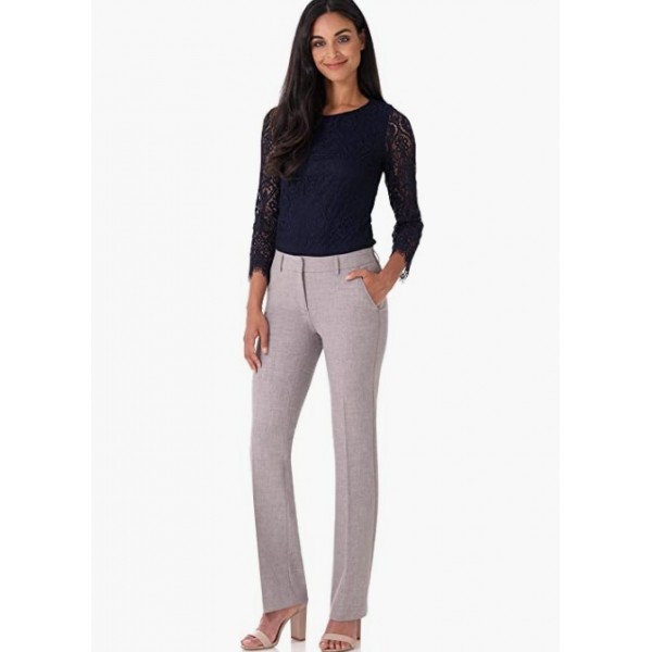 Fog  Women's Smart Stretch Desk to Dinner Straight Leg Pant w/Zipper Closure
