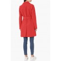 Red Women's Relaxed-Fit Water-Resistant Trench Coat