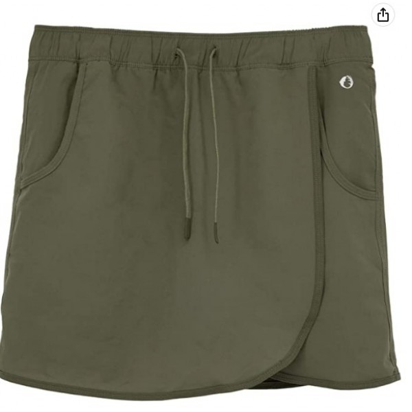 Olive Stone Womens Casual Skort with Pockets Breathable Skirt with Shorts Lining